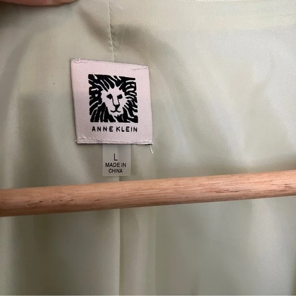 Anne Klein Light Green Linen Blend Blazer - Picture 9 of 10
